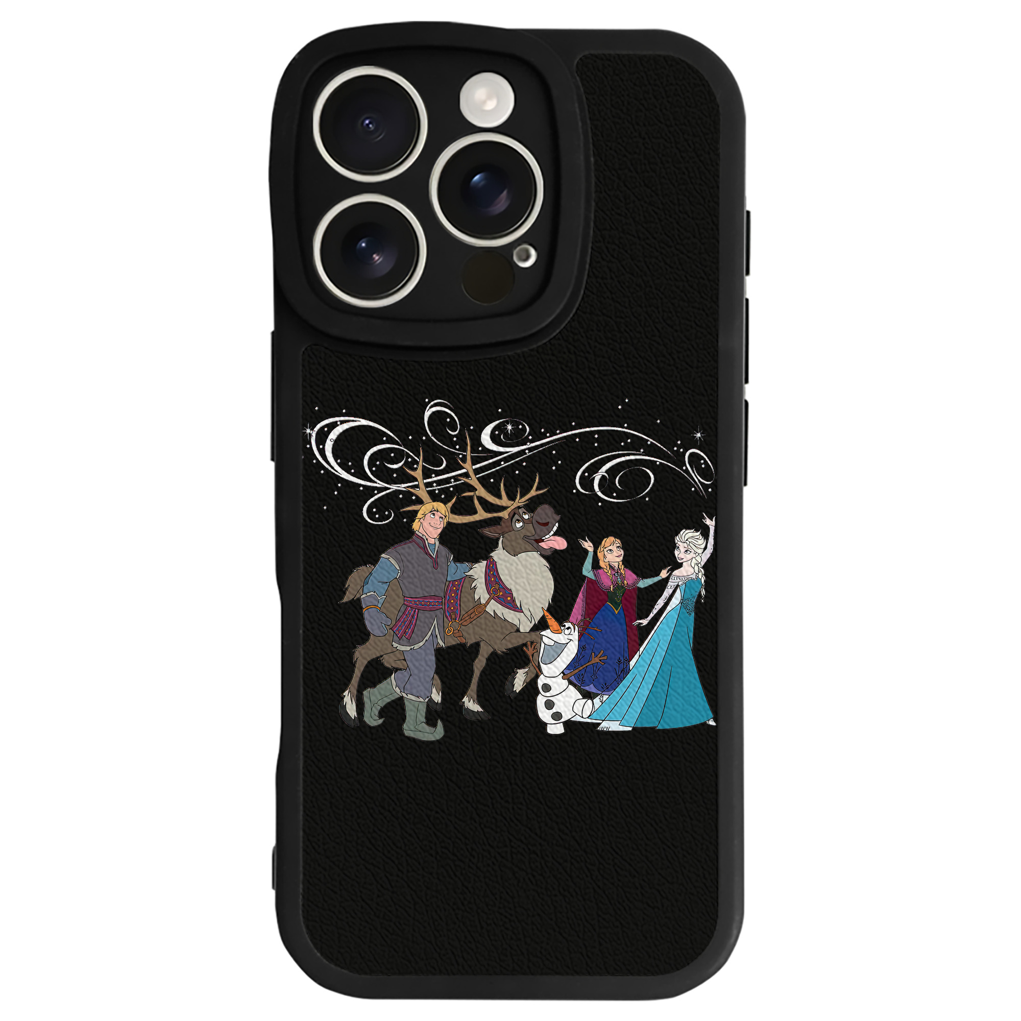 （画像用） アナと雪の女王 アンナ エルサ Frozen Anna Elsa 【iPhone 16シリーズ対応】シリコンスマホケース（レザー調） 材質：シリコン